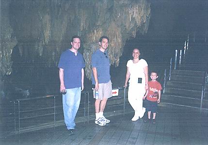 Chris, Scott, Sheila, and Austin in the Caves