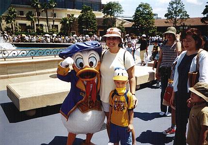 Sheila, Austin, and Donald Duck.