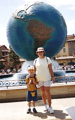 Sheila and Austin at the entrance to Disneysea.